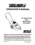Yard-Man YM90BC Operator`s manual