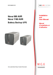 MGE UPS Systems Nova 1100 AVR User manual