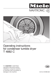 Miele T 4882 C Operating instructions