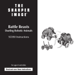 Sharper Image SC050 Battle Beasts Instruction manual