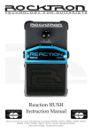 Rocktron Reaction Phaser Instruction manual