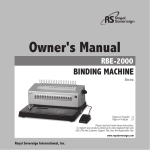 Royal Sovereign RBE-2000 Owner`s manual