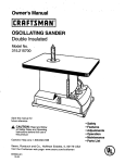 Craftsman 315.215700 Owner`s manual