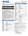 AMX AVS-SL-PR-0201-0301 Installation guide