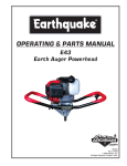 EarthQuake E43 earth auger powerhead Operator`s manual