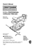 Craftsman 315.271020 Owner`s manual