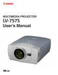 Canon LV-7575 User`s manual