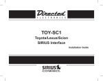 Directed Electronics TOY-SC1 Installation guide