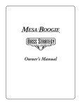 Mesa/Boogie BASS STRATEGY Eight:88 Owner`s manual