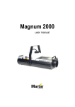 Martin Magnum Pro 2000 User manual