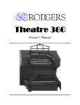 Rodgers Theatre 360 Owner`s manual