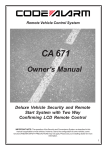 Code Alarm CA-120 Owner`s manual