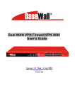 BaseWall Dual WAN VPN Firewall VPN 3000 User`s guide