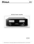 McIntosh MC202 Owner`s manual
