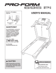 ProForm PFTL69806.0 User`s manual