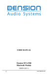 Dension Gateway500 User manual