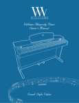 Williams Piano Rhapsody User`s manual