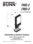 Bunn FMD-2 Service manual