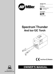 Miller Electric Ice-12C Torch Owner`s manual