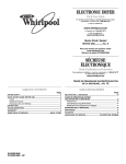 Whirlpool W10296186B-SP Use & care guide