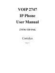 Cortelco VOIP 2747 User manual