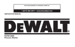 DeWalt DXPW1200E Instruction manual