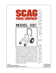 Scag Power Equipment ST 17KA Tractor Operating instructions