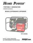 Winco HPS9000E Operating instructions