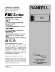 Randell 20048SCF-32 Operator`s manual