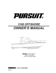 PURSUIT 3100 Offshore Owner`s manual