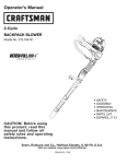 Craftsman INCREDI.PULL 316.794791 Operator`s manual