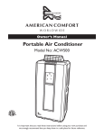 American Comfort Worldwide ACW500CH Owner`s manual