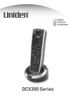 Uniden DCX300 - DCX 300 Cordless Extension Handset Owner`s manual