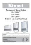 Rinnai RHFE-561FT Installation manual