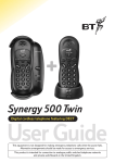 BT Synergy 500 Twin User guide