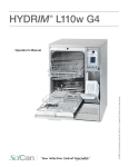 SciCan HYDRIM L110w Operator`s manual
