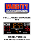 VARSITY Scoreboards VSBX-630LED Product specifications