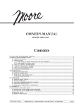 Moore 5400 Owner`s manual