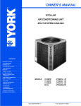 York H*DB012-76 Owner`s manual