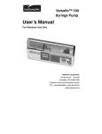 Midmark Versaflo 100 User`s manual