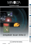 Minolta DIMAGE SCAN ELITE Instruction manual