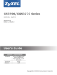 ZyXEL Communications GS3700 Series User`s guide