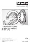 Miele W 487 WPS Operating instructions