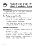 SIIG CyberSerial Dual PCI Installation guide