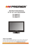 Premier TV-3800TFT Instruction manual