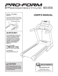 ProForm PFTL99806.3 User`s manual