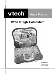 VTech Write It Right Computer User`s manual