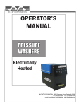 Mi-T-M Pressure Washer Operator`s manual