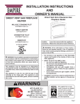 Empire Comfort Systems DVP36DP71 Series Owner`s manual