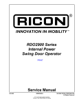 Ricon RDO2900 Series Service manual